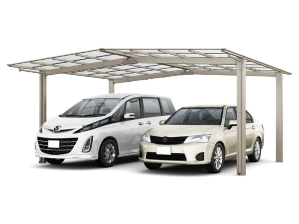 Lắp đặt mái che ô tô Carport MC đôi chữ M 2 xe tại 1MM