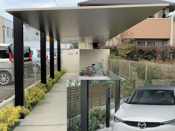 Các khoảng cách của trụ mái che Carport SC thoải mái gắn các trạm sạc xe điện