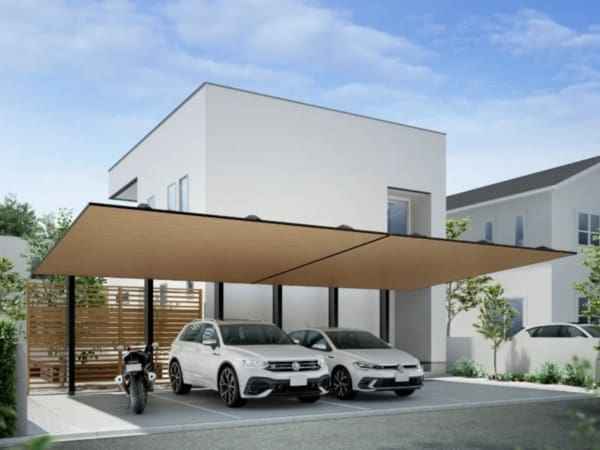 Carport SC là mẫu mái che rất thích hợp cho trạm sạc xe điện
