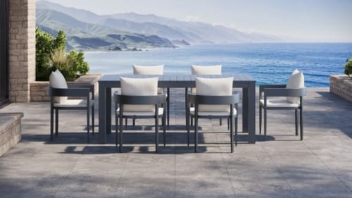 Bộ Bàn Ăn Ngoài Trời Khung Nhôm Atlantic Dành Cho 6 Người